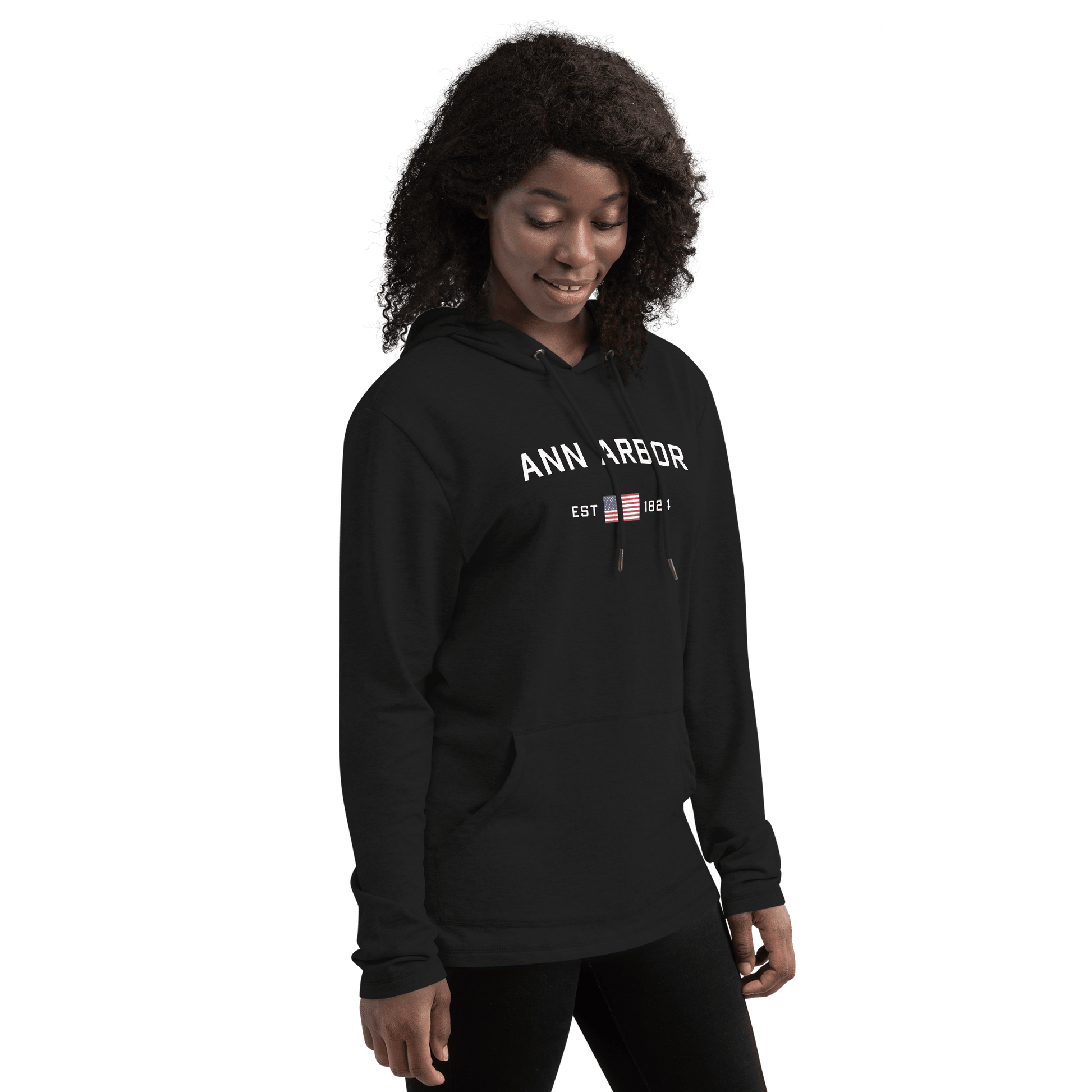 'Ann Arbor EST 1824' Lightweight Hoodie | Unisex - Circumspice Michigan