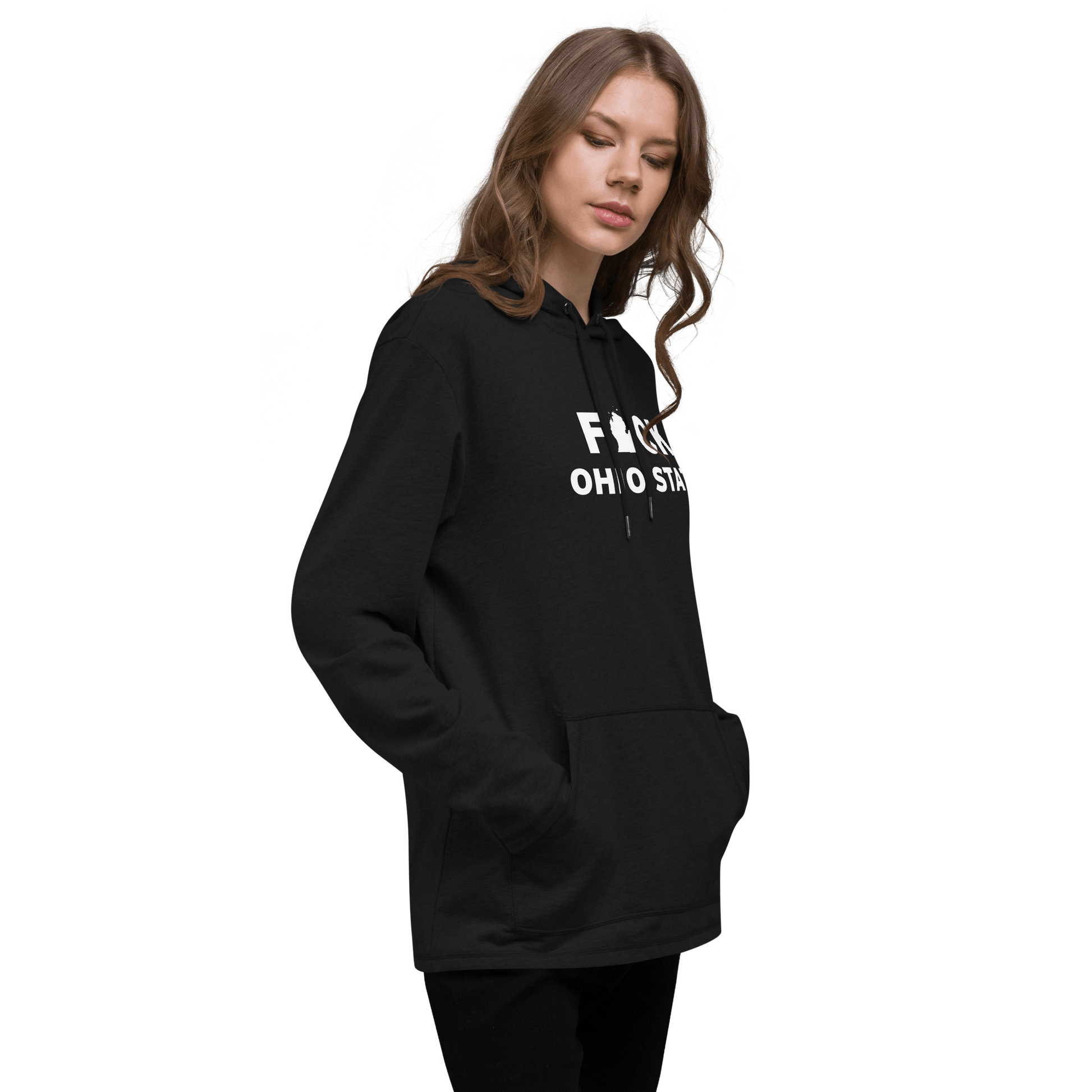 'F*CK Ohio State' Lightweight Hoodie (w/ Lower Peninsula Outline) | Unisex - Circumspice Michigan