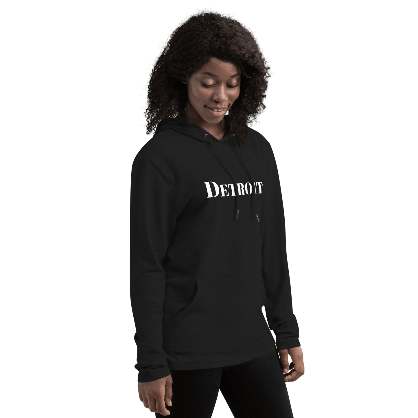 'Detroit' Lightweight Hoodie (Didone Font) | Unisex - Circumspice Michigan