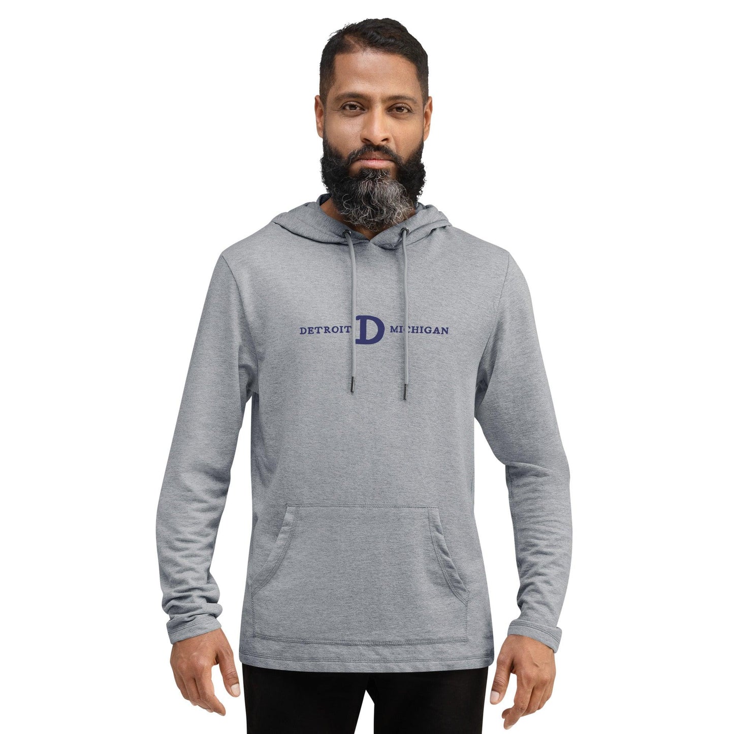 'Detroit Michigan' Lightweight Hoodie (w/Old French D) | Unisex - Circumspice Michigan