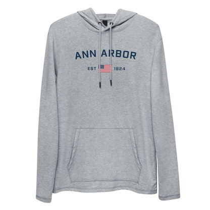 'Ann Arbor EST 1824' Lightweight Hoodie | Unisex - Circumspice Michigan