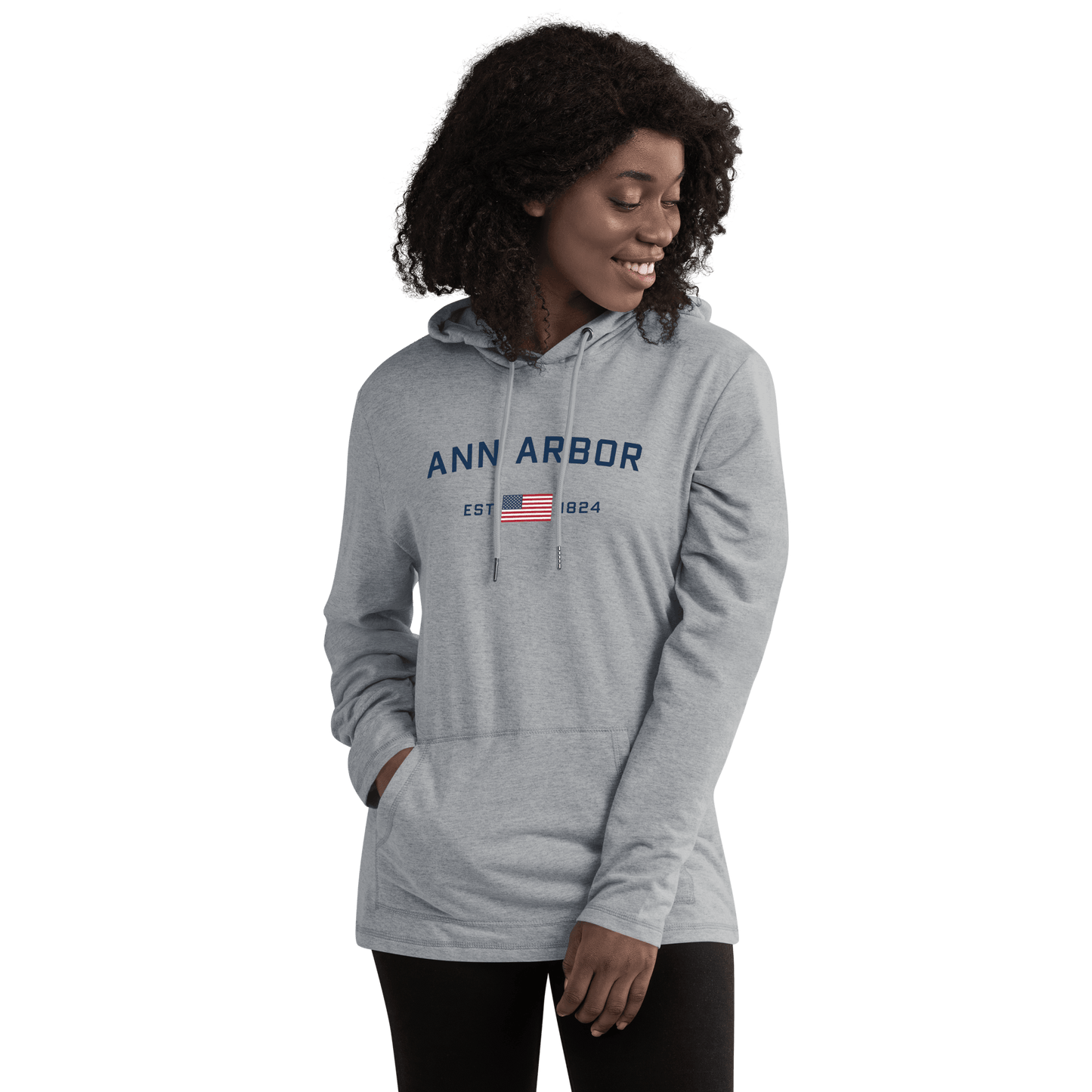 'Ann Arbor EST 1824' Lightweight Hoodie | Unisex - Circumspice Michigan