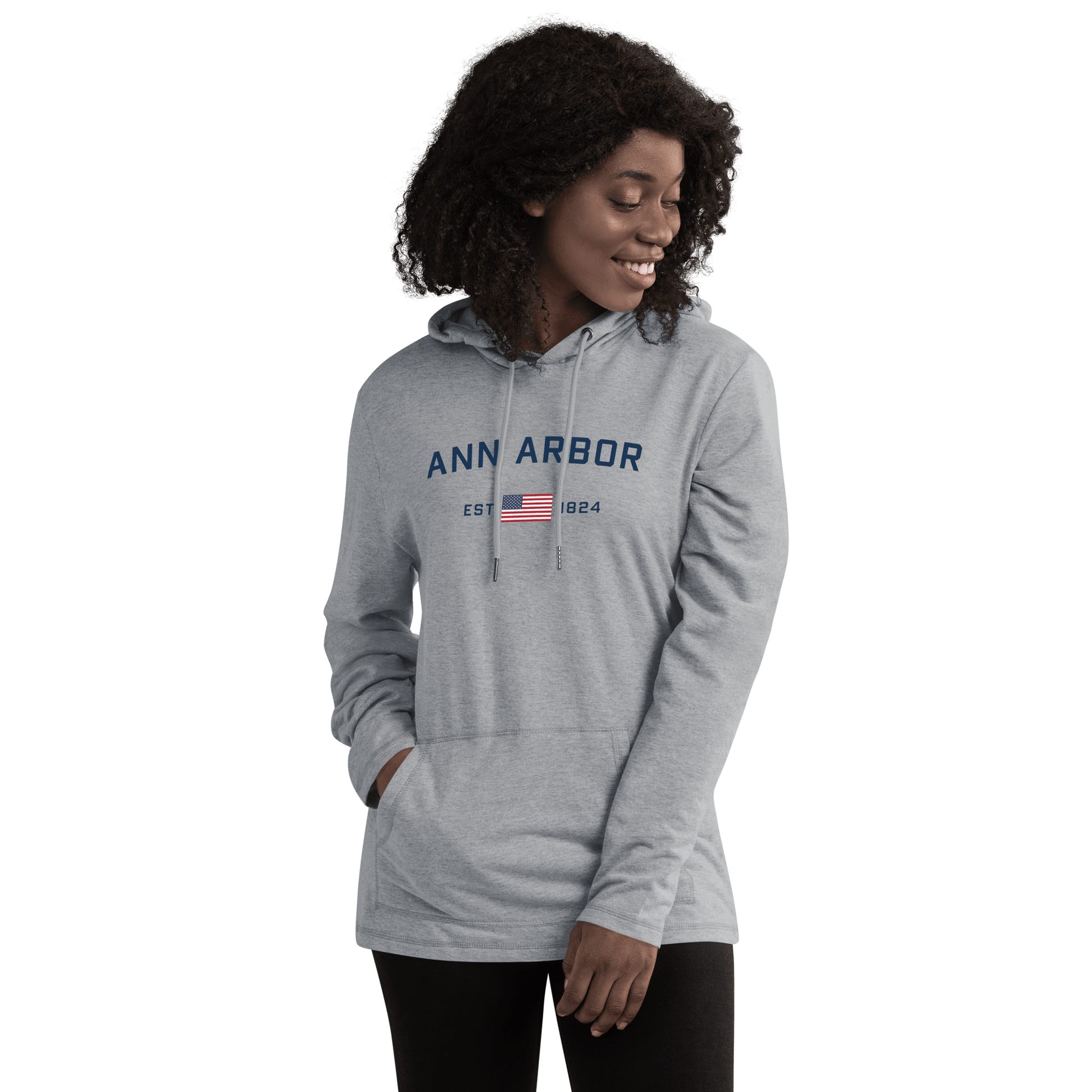 'Ann Arbor EST 1824' Lightweight Hoodie | Unisex - Circumspice Michigan