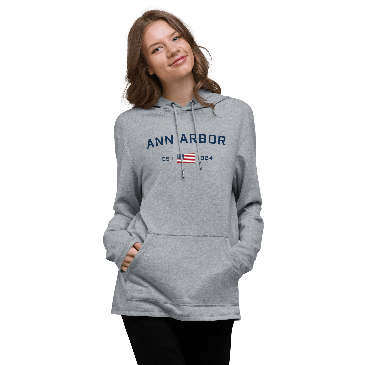 'Ann Arbor EST 1824' Lightweight Hoodie | Unisex - Circumspice Michigan