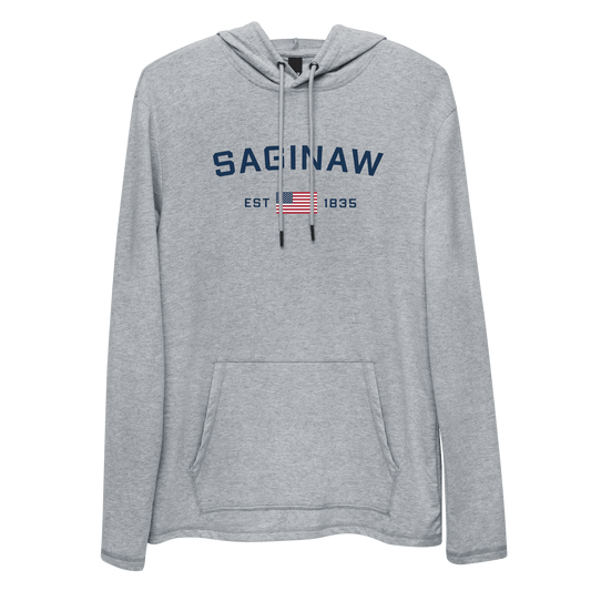'Saginaw EST 1835' Lightweight Hoodie | Unisex - Circumspice Michigan