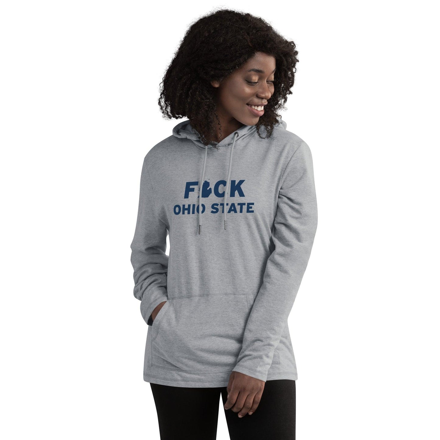 'F*CK Ohio State' Lightweight Hoodie (w/ Lower Peninsula Outline) | Unisex - Circumspice Michigan