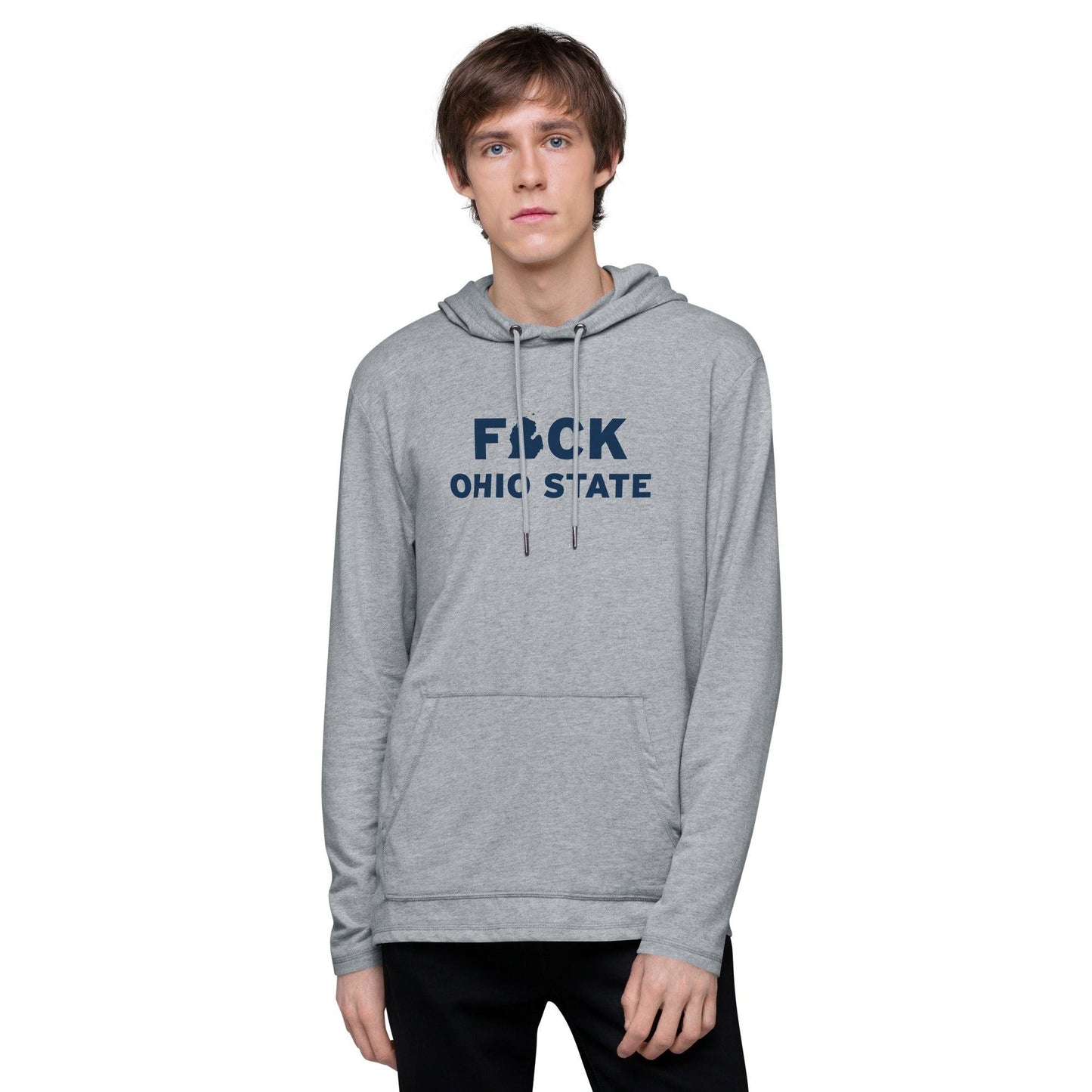 'F*CK Ohio State' Lightweight Hoodie (w/ Lower Peninsula Outline) | Unisex - Circumspice Michigan