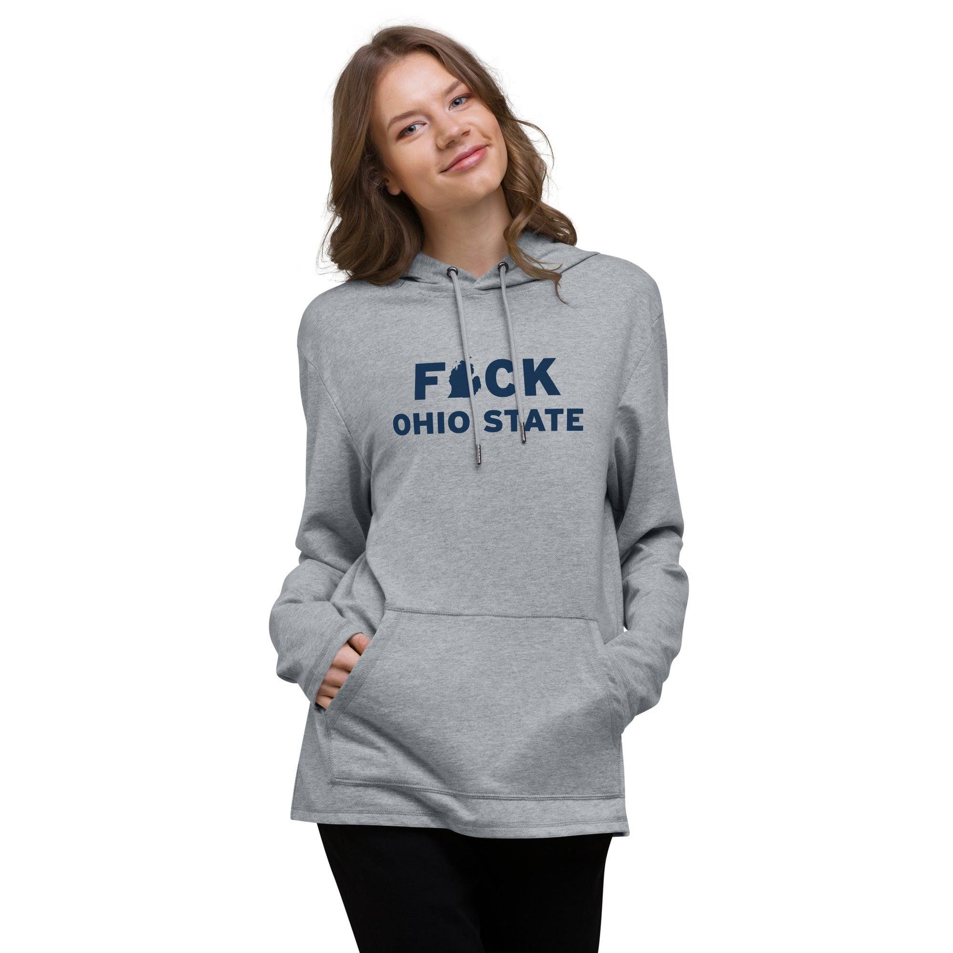 'F*CK Ohio State' Lightweight Hoodie (w/ Lower Peninsula Outline) | Unisex - Circumspice Michigan