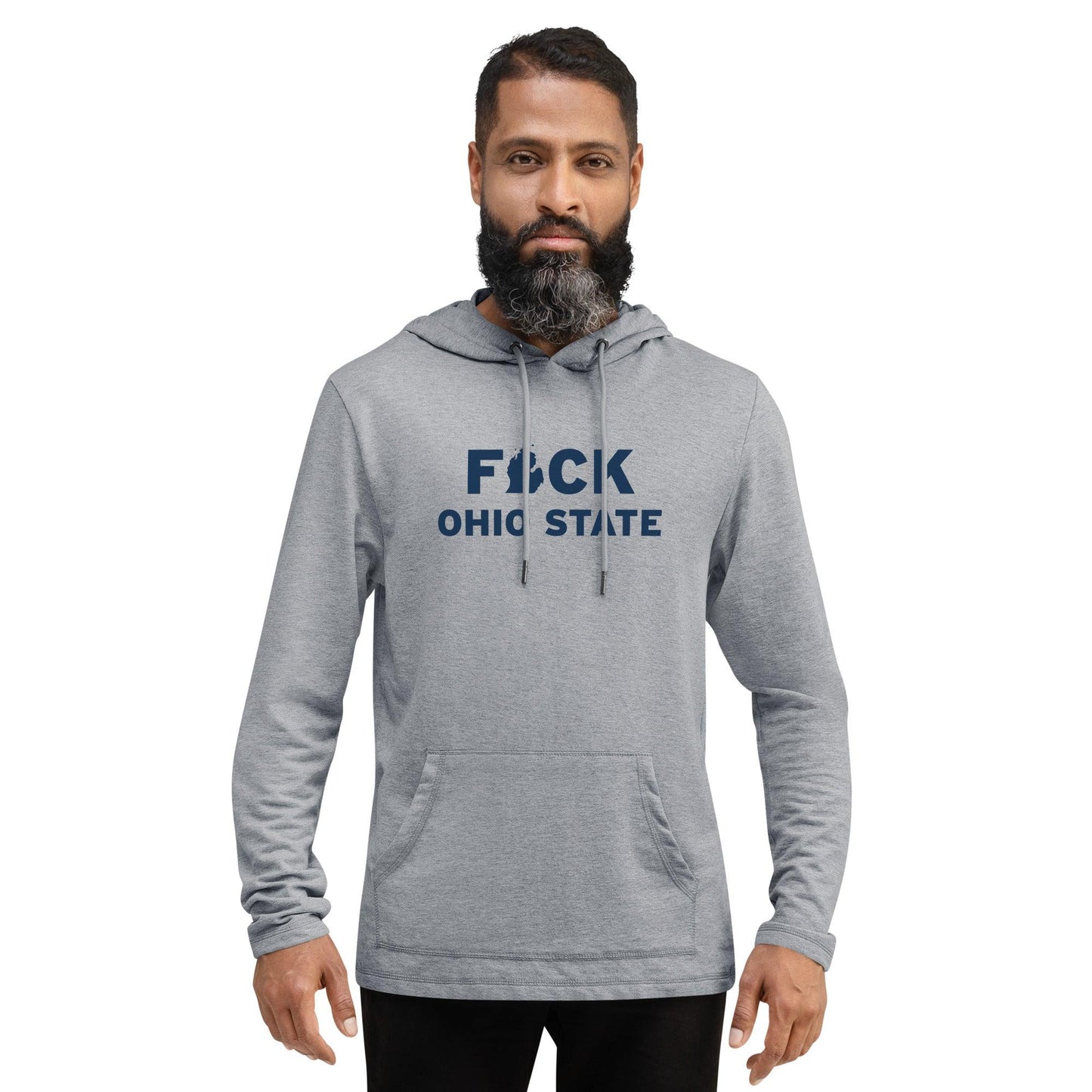 'F*CK Ohio State' Lightweight Hoodie (w/ Lower Peninsula Outline) | Unisex - Circumspice Michigan