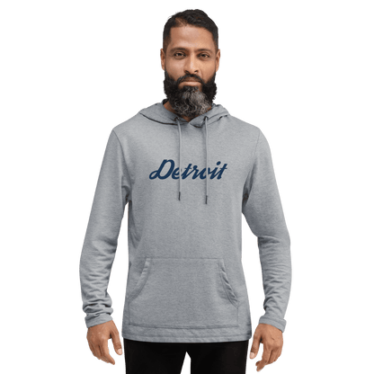 'Detroit' Lightweight Hoodie (Script Font) | Unisex - Circumspice Michigan