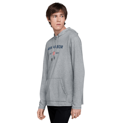 'Ann Arbor EST 1824' Lightweight Hoodie | Unisex - Circumspice Michigan