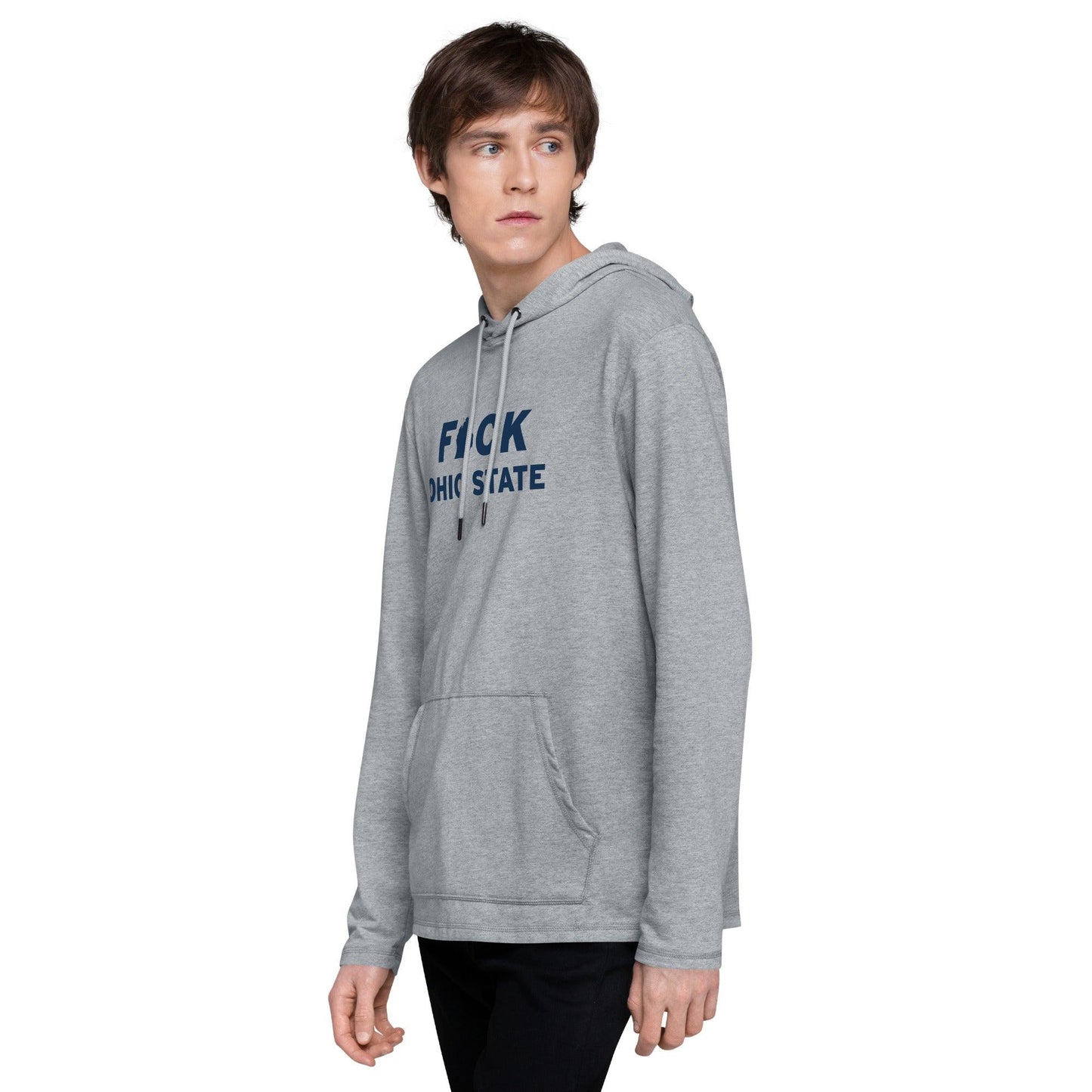 'F*CK Ohio State' Lightweight Hoodie (w/ Lower Peninsula Outline) | Unisex - Circumspice Michigan