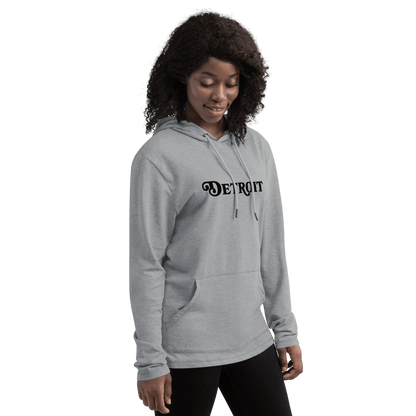 'Detroit' Lightweight Hoodie (Sloped Roman Font) | Unisex - Circumspice Michigan