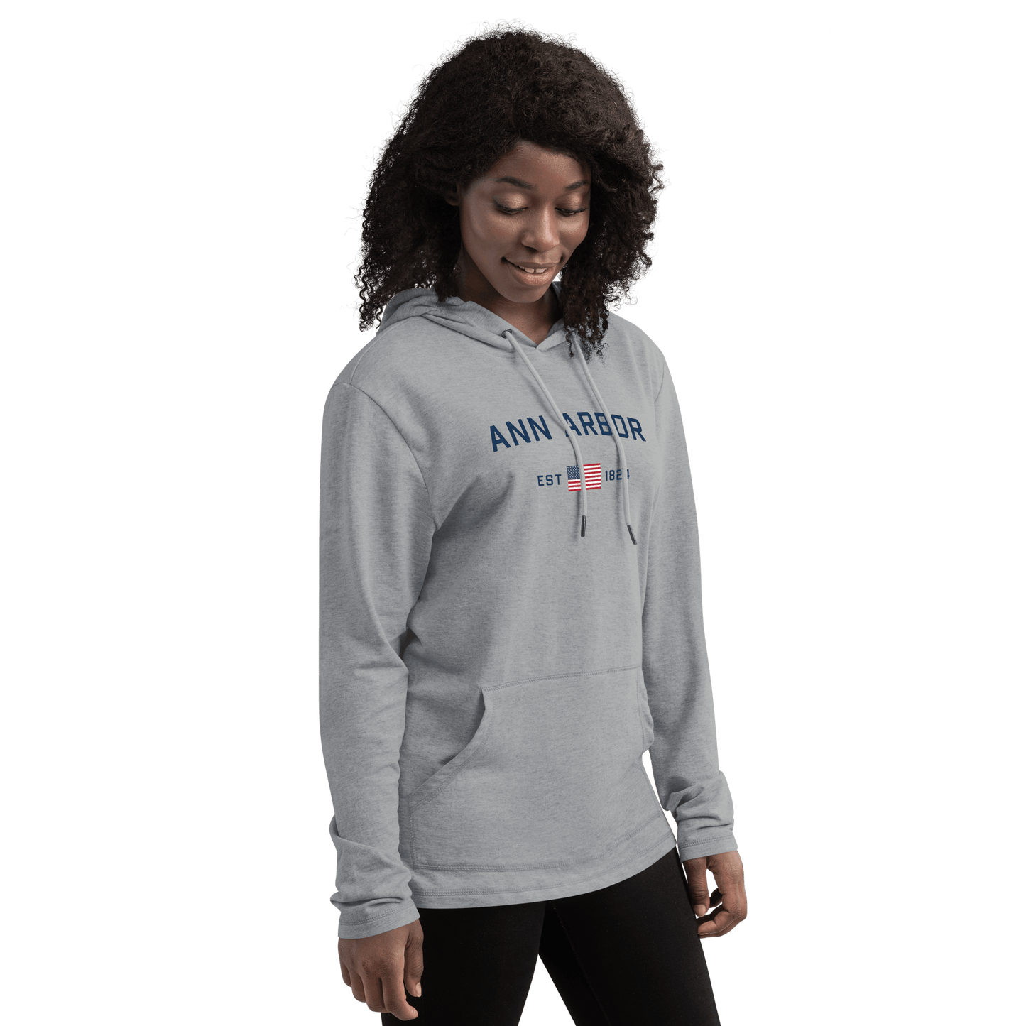 'Ann Arbor EST 1824' Lightweight Hoodie | Unisex - Circumspice Michigan