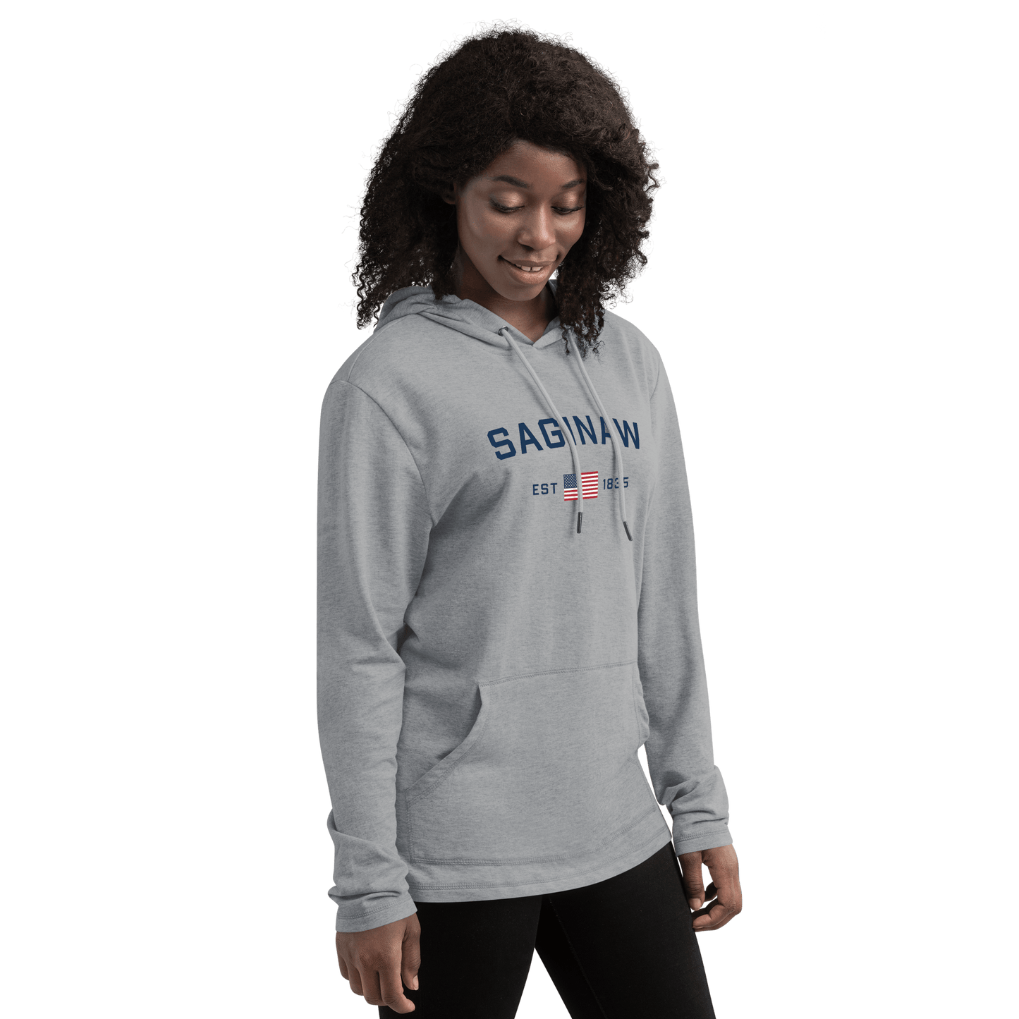 'Saginaw EST 1835' Lightweight Hoodie | Unisex - Circumspice Michigan