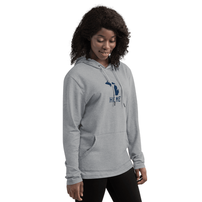 Michigan 'Home' Lightweight Hoodie (Licence Plate Font) | Unisex - Circumspice Michigan