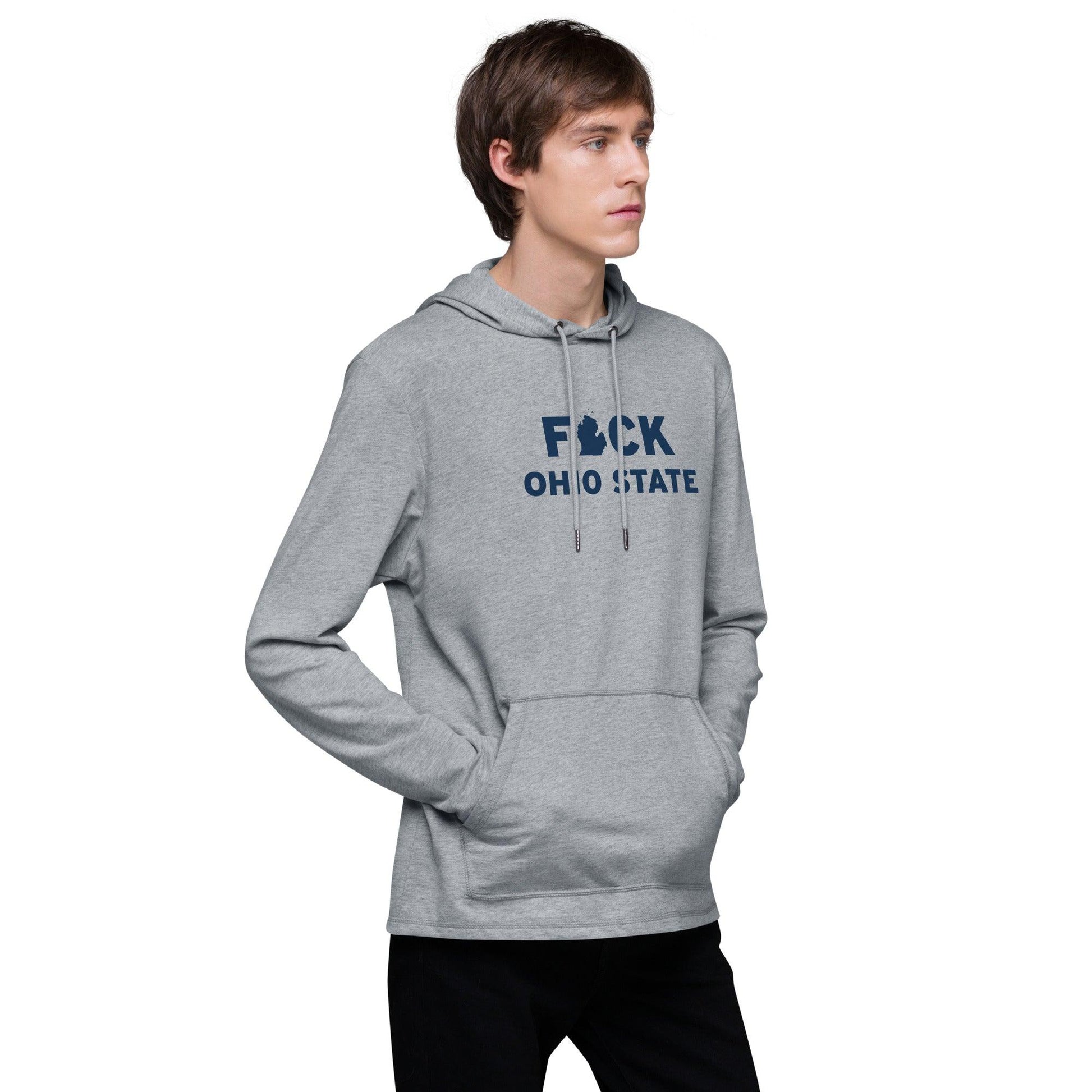 'F*CK Ohio State' Lightweight Hoodie (w/ Lower Peninsula Outline) | Unisex - Circumspice Michigan