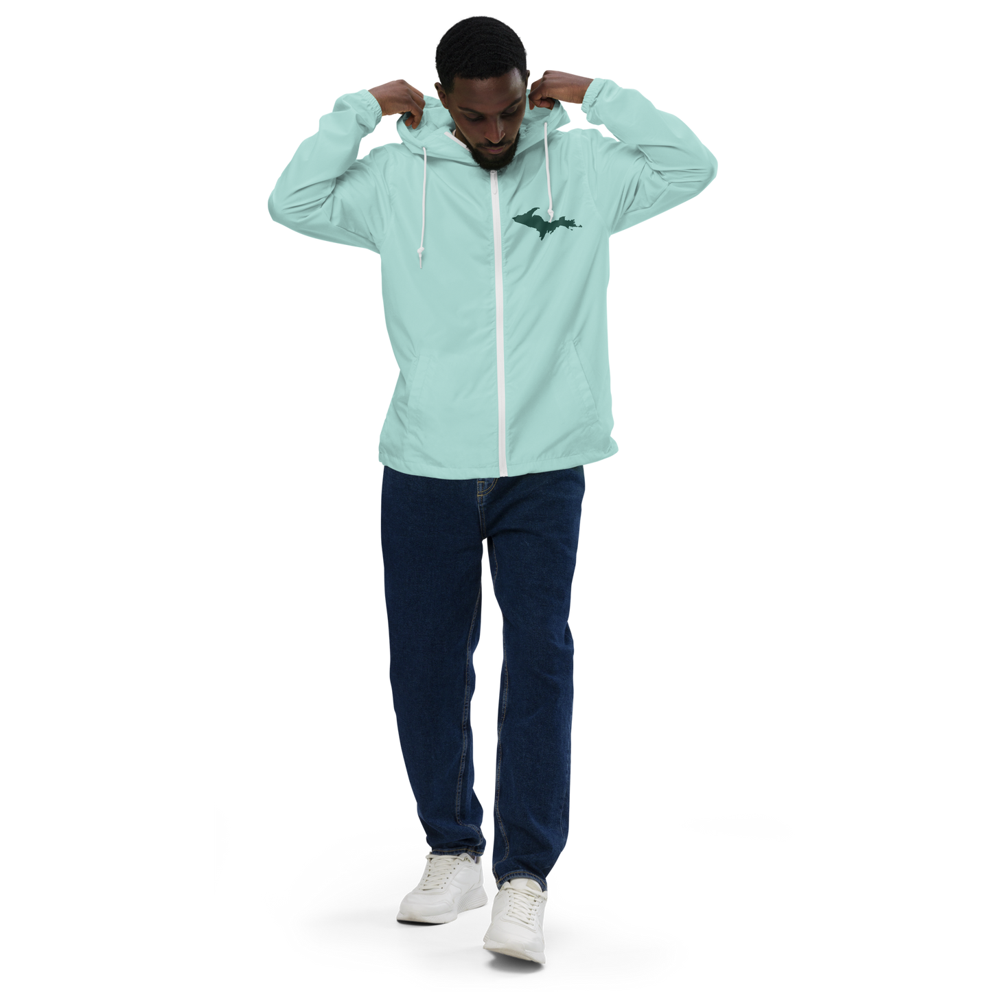 Michigan Upper Peninsula Windbreaker (w/ Green UP Outline)