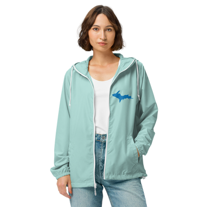 Michigan Upper Peninsula Windbreaker (w/ Azure UP Outline)