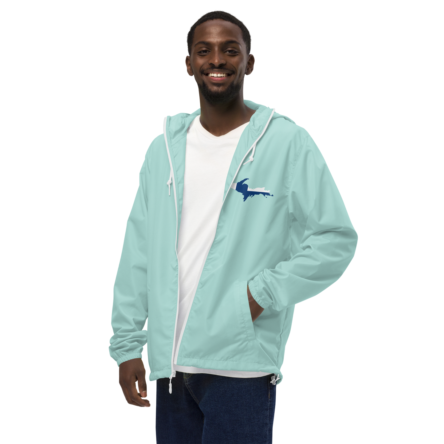 Michigan Upper Peninsula Windbreaker (w/ UP Finland Flag Outline)