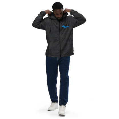 Michigan Upper Peninsula Windbreaker (w/ Azure UP Outline)