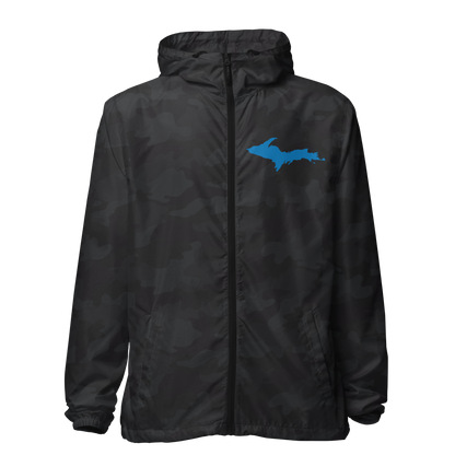 Michigan Upper Peninsula Windbreaker (w/ Azure UP Outline)