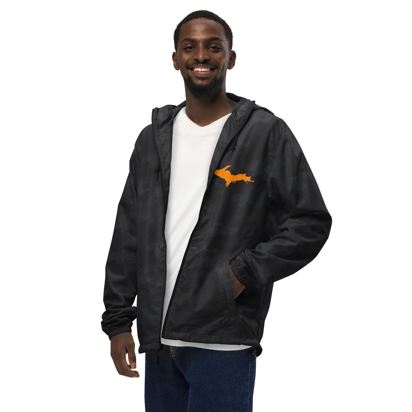 Michigan Upper Peninsula Windbreaker (w/ Orange UP Outline)