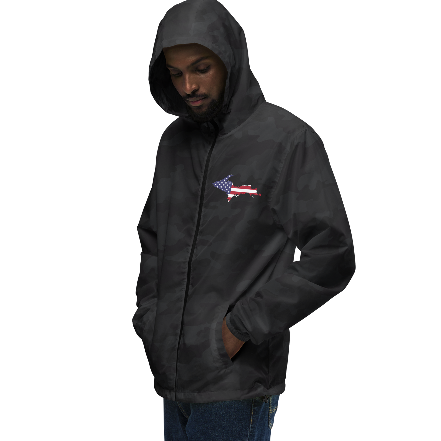 Michigan Upper Peninsula Windbreaker (w/ UP USA Flag Outline)