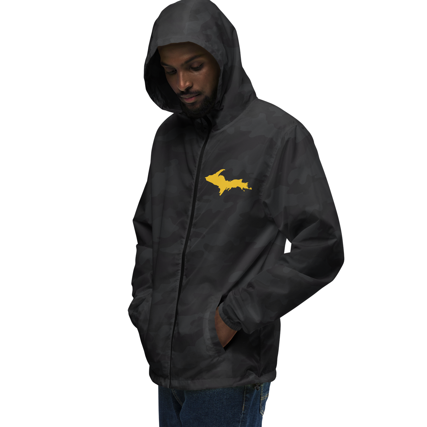 Michigan Upper Peninsula Windbreaker (w/ Gold UP Outline)