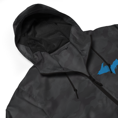 Michigan Upper Peninsula Windbreaker (w/ Azure UP Outline)