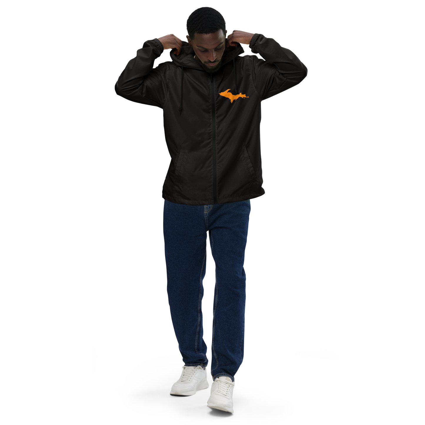 Michigan Upper Peninsula Windbreaker (w/ Orange UP Outline)