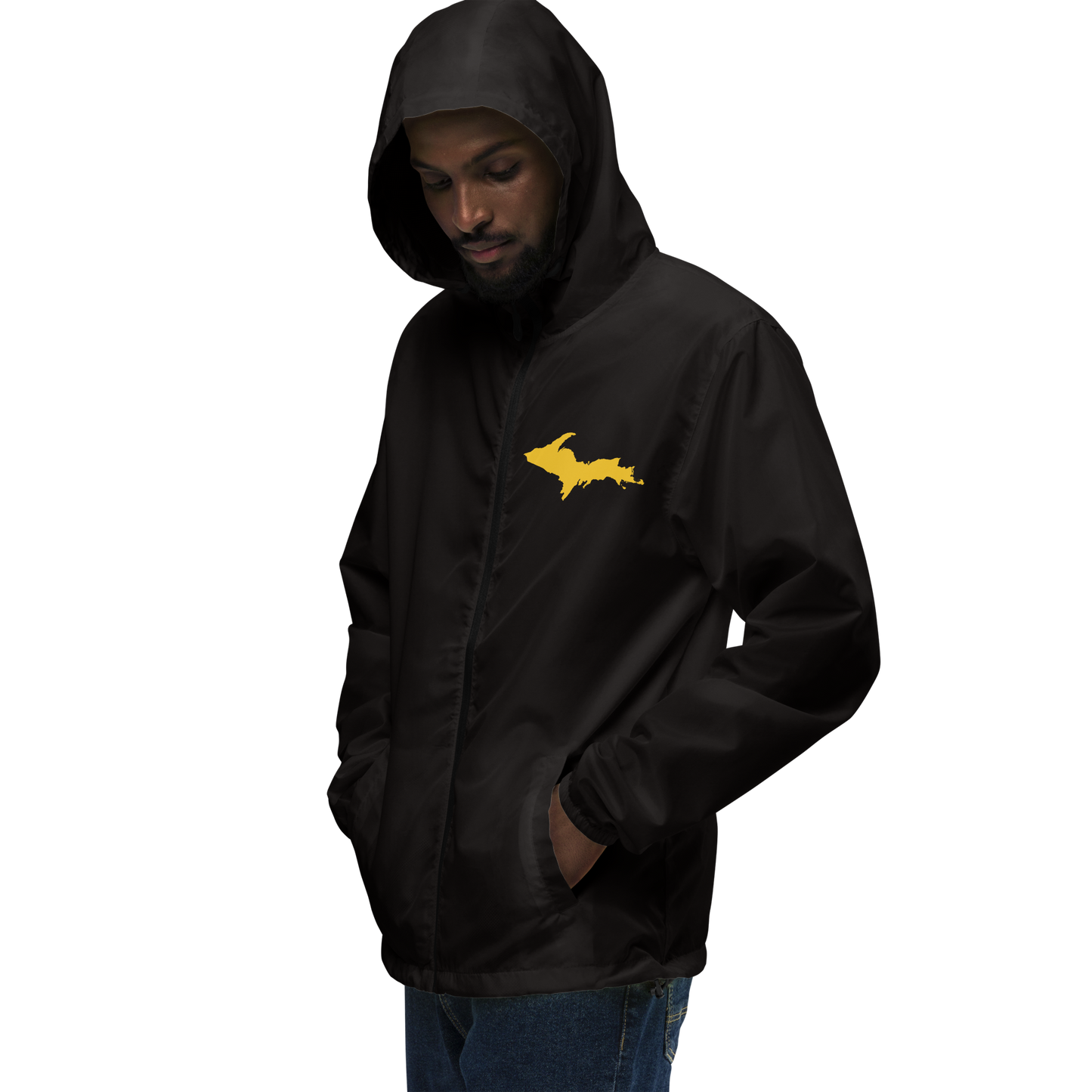 Michigan Upper Peninsula Windbreaker (w/ Gold UP Outline)