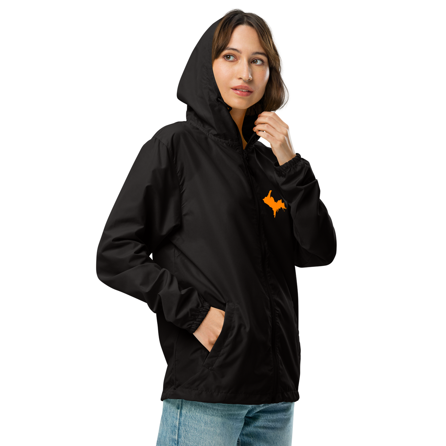 Michigan Upper Peninsula Windbreaker (w/ Orange UP Outline)