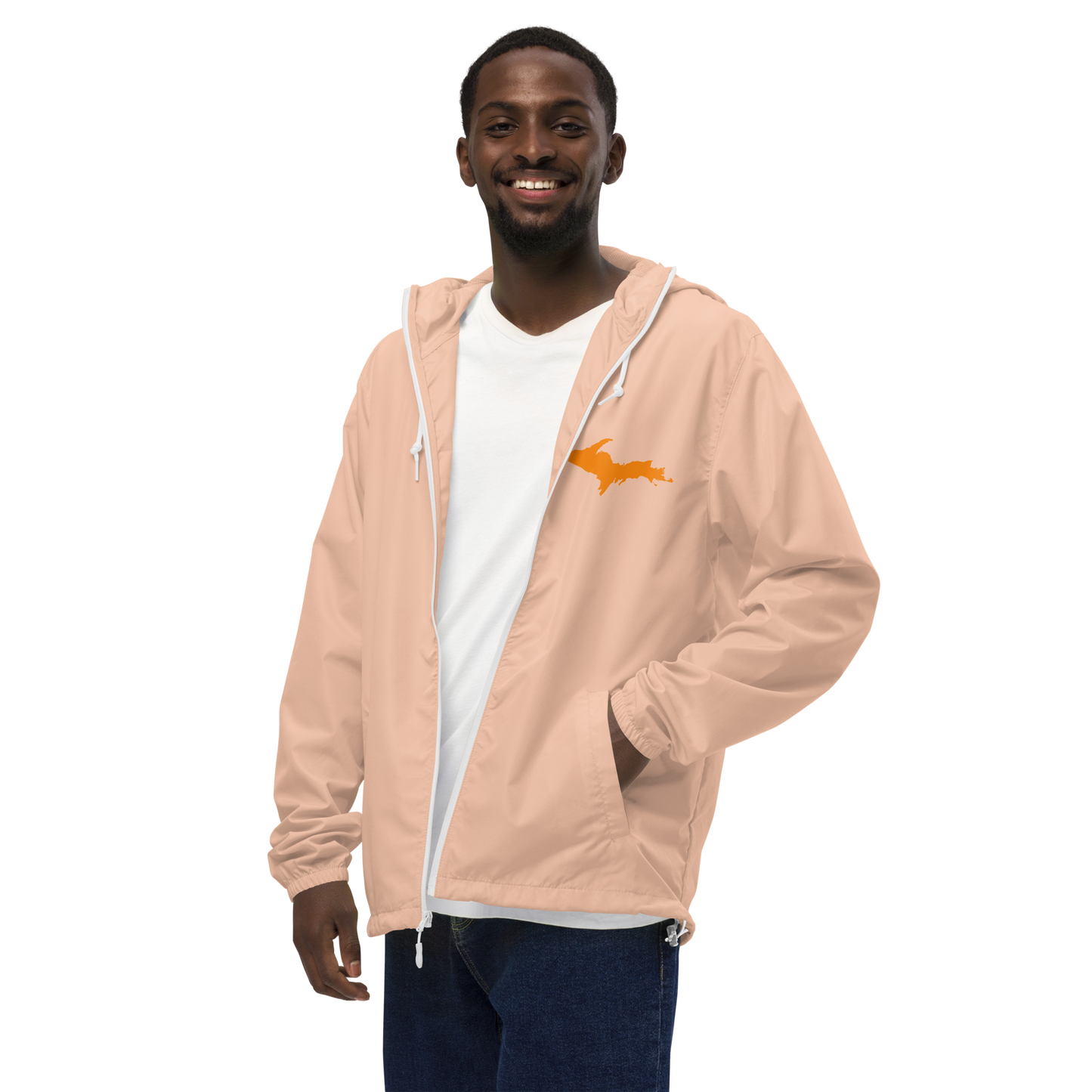 Michigan Upper Peninsula Windbreaker (w/ Orange UP Outline)