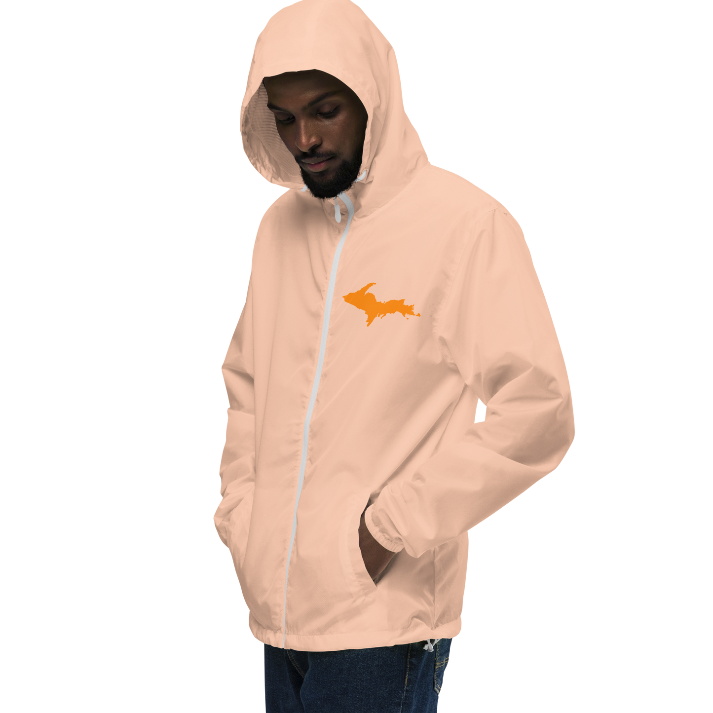 Michigan Upper Peninsula Windbreaker (w/ Orange UP Outline)