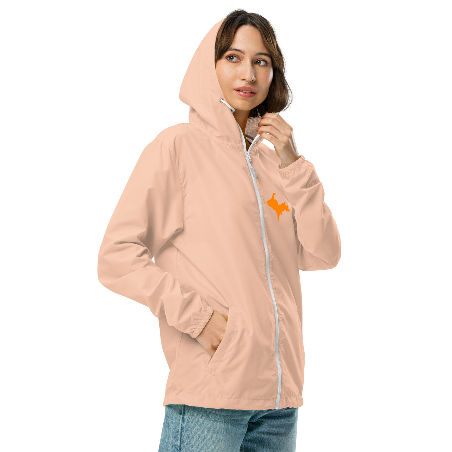 Michigan Upper Peninsula Windbreaker (w/ Orange UP Outline)