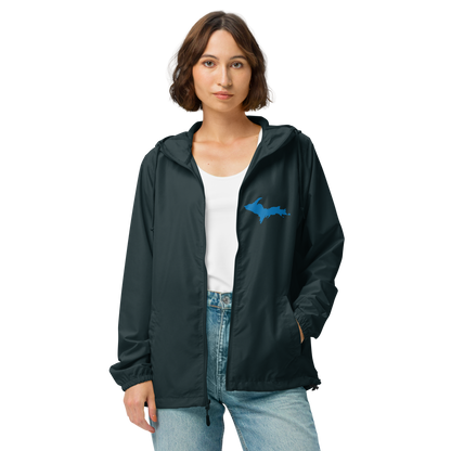 Michigan Upper Peninsula Windbreaker (w/ Azure UP Outline)