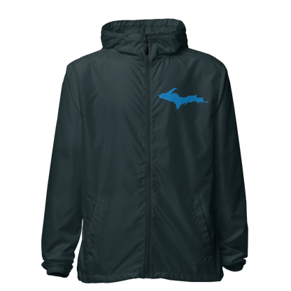 Michigan Upper Peninsula Windbreaker (w/ Azure UP Outline)