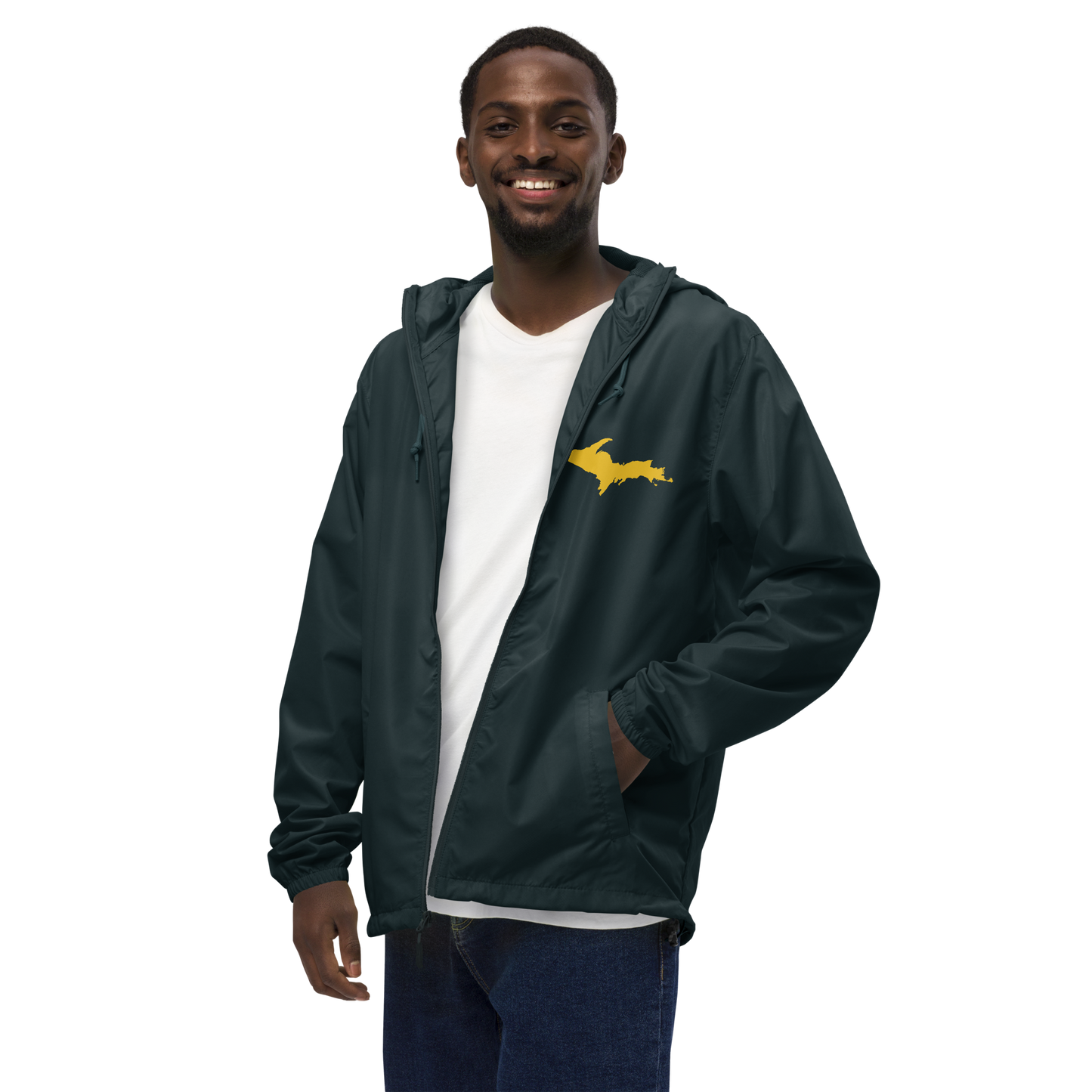 Michigan Upper Peninsula Windbreaker (w/ Gold UP Outline)