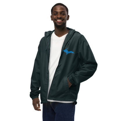 Michigan Upper Peninsula Windbreaker (w/ Azure UP Outline)