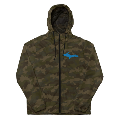 Michigan Upper Peninsula Windbreaker (w/ Azure UP Outline)