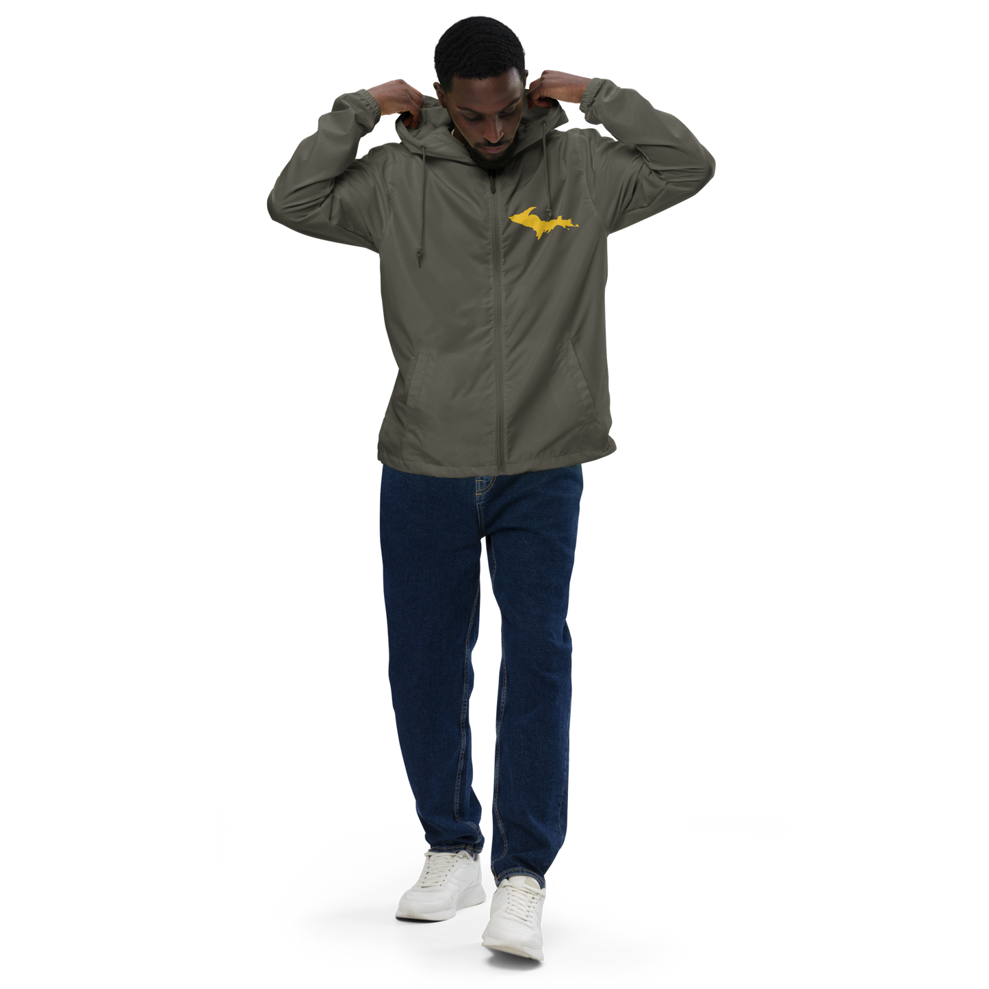 Michigan Upper Peninsula Windbreaker (w/ Gold UP Outline)