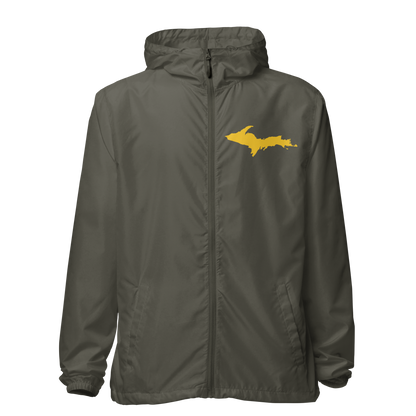 Michigan Upper Peninsula Windbreaker (w/ Gold UP Outline)