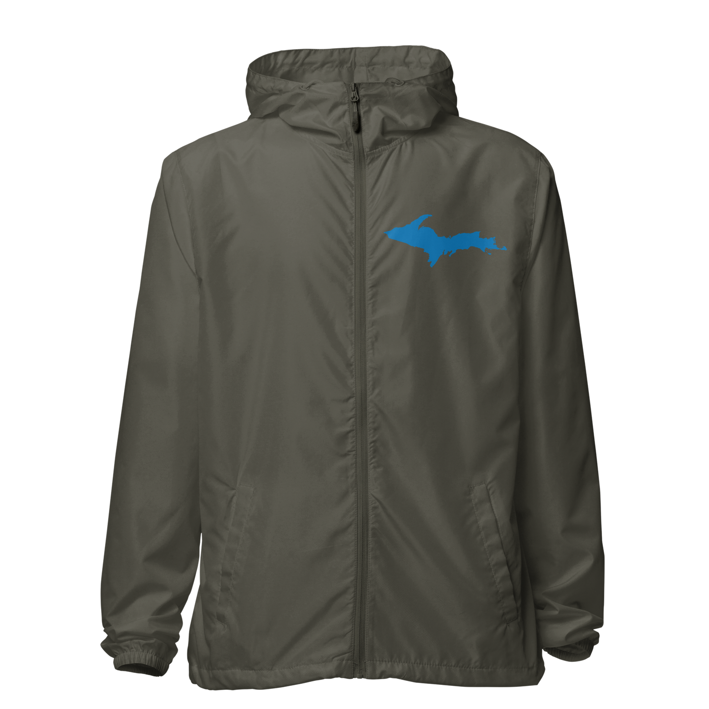 Michigan Upper Peninsula Windbreaker (w/ Azure UP Outline)