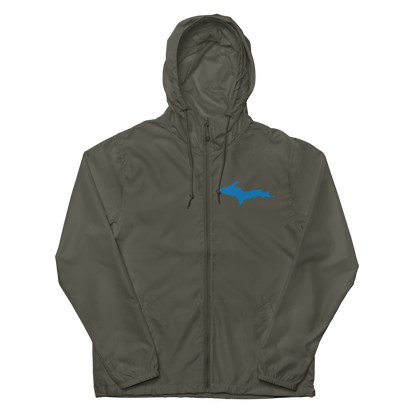 Michigan Upper Peninsula Windbreaker (w/ Azure UP Outline)