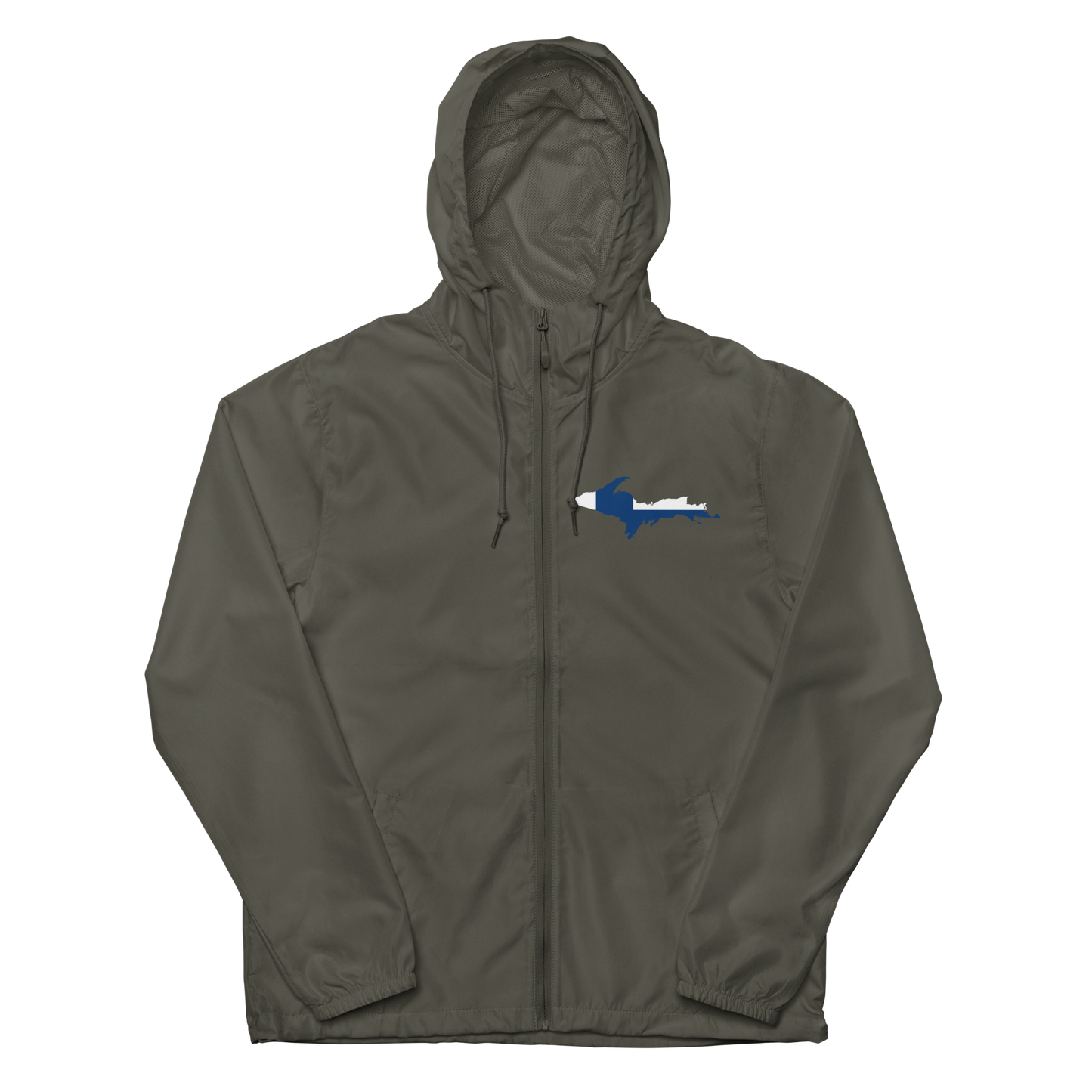 Michigan Upper Peninsula Windbreaker (w/ UP Finland Flag Outline)