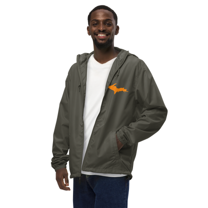 Michigan Upper Peninsula Windbreaker (w/ Orange UP Outline)