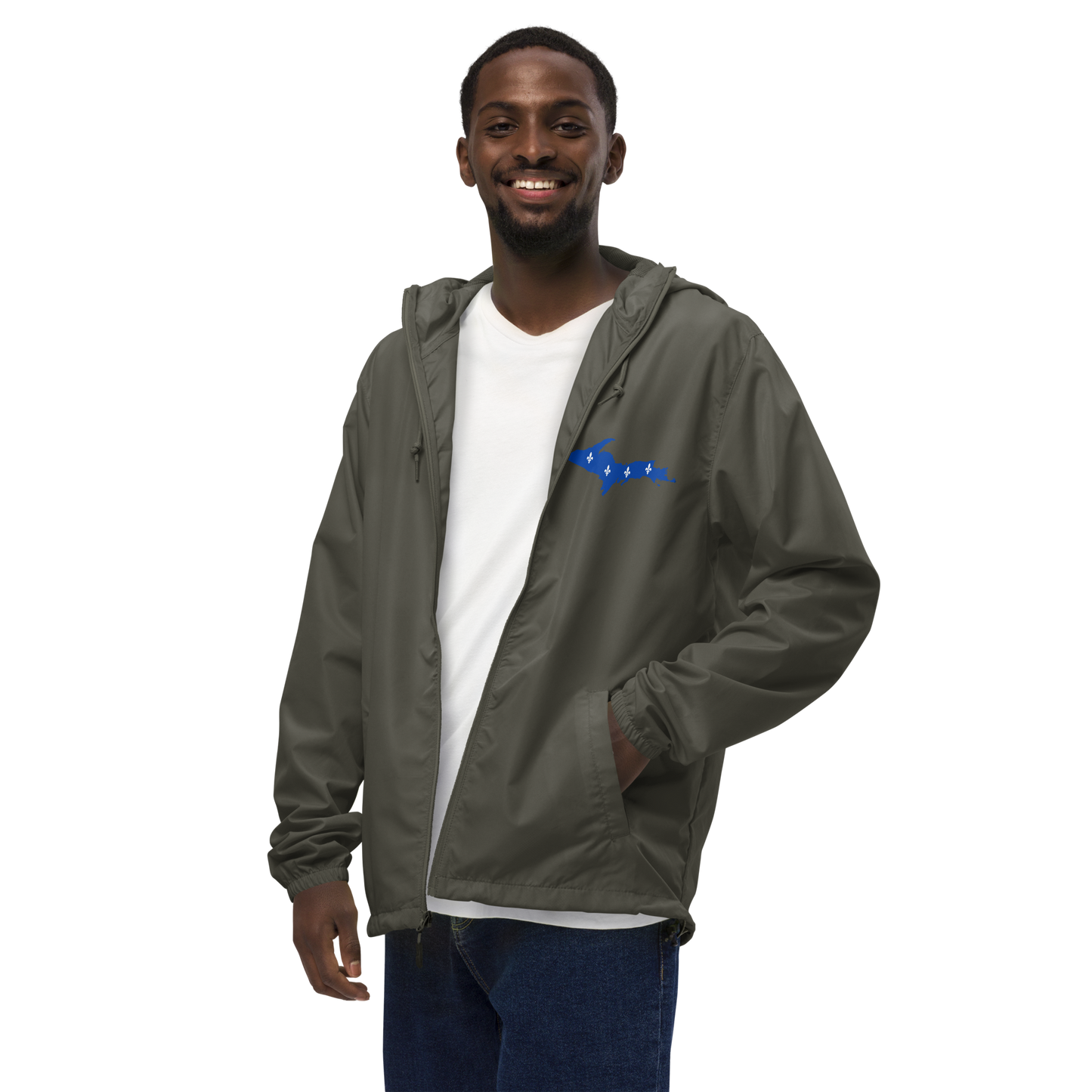 Michigan Upper Peninsula Windbreaker (w/ UP Quebec Flag Outline)