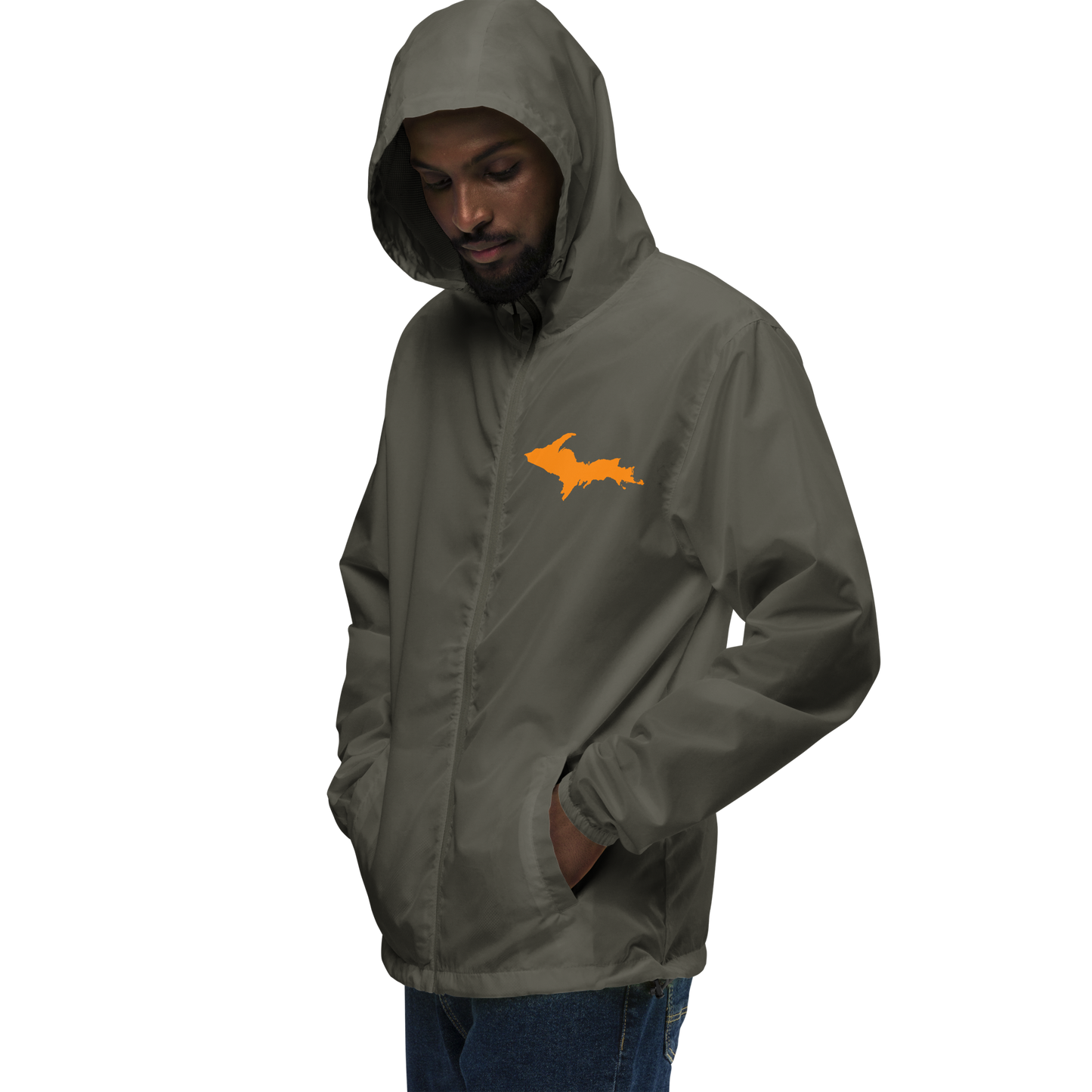 Michigan Upper Peninsula Windbreaker (w/ Orange UP Outline)