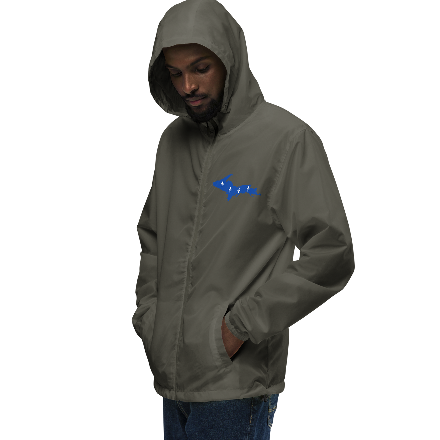 Michigan Upper Peninsula Windbreaker (w/ UP Quebec Flag Outline)